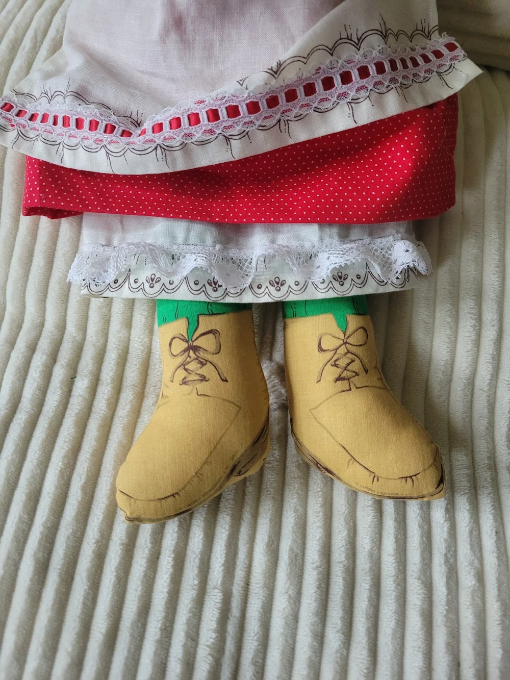 Vintage Doll Holding White Goose